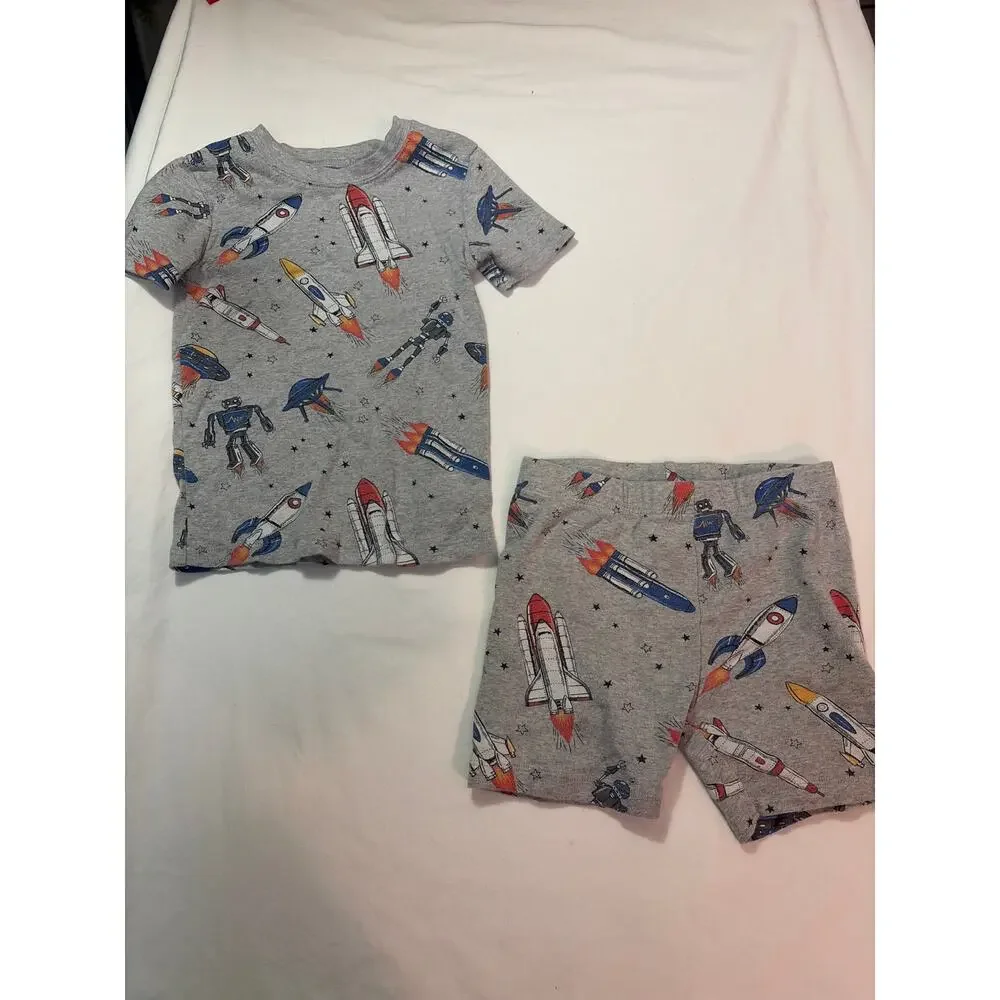 Outerspace and Spaceship Member's Mark Organic Cotton PJ Sets